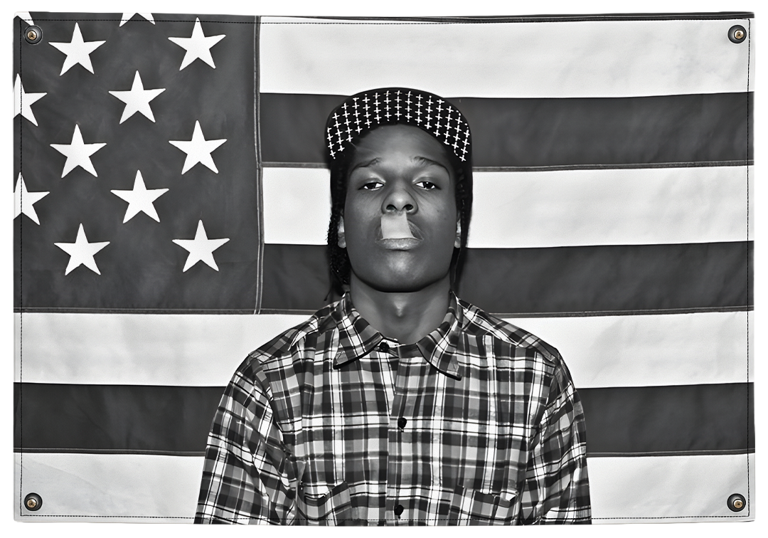 ASAP Rocky rapper wall tapestry flag hip hop decor Pinkmatter