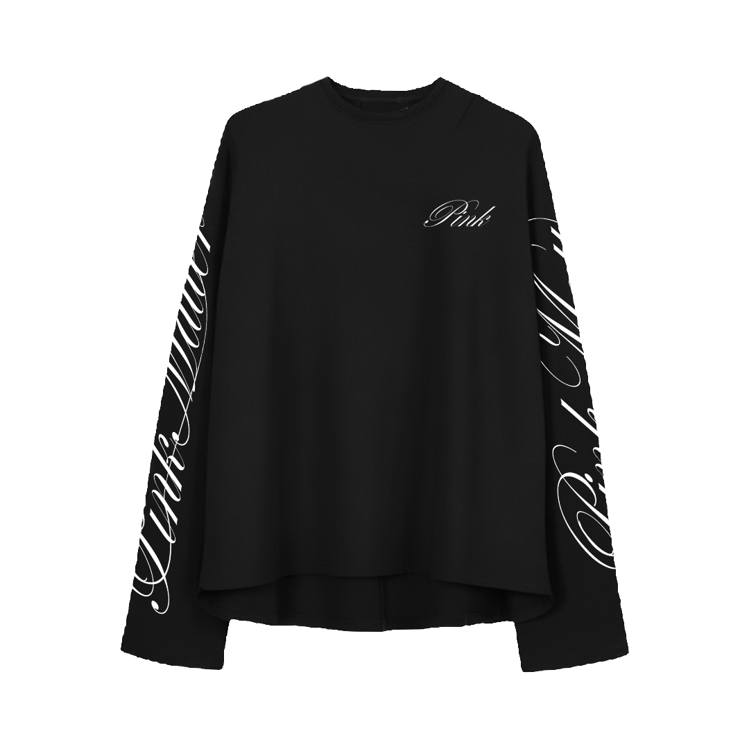 Pink Matter Cursive Full Sleeve T-Shirt | Pink Matter