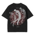 Trinity acid washed vintage oversized streetwear tee back view by Pink Matter