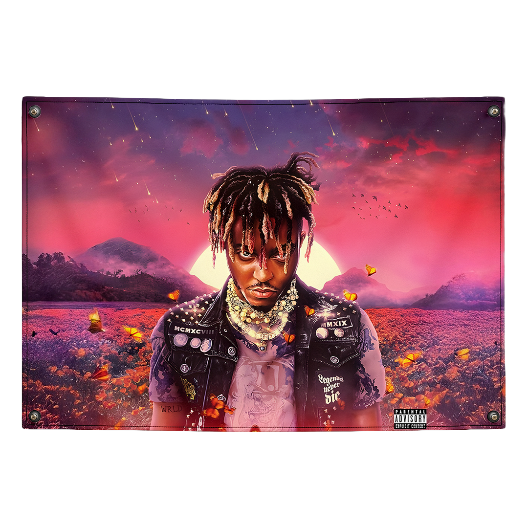 Juice WRLD tapestry wall flag by Pink Matter