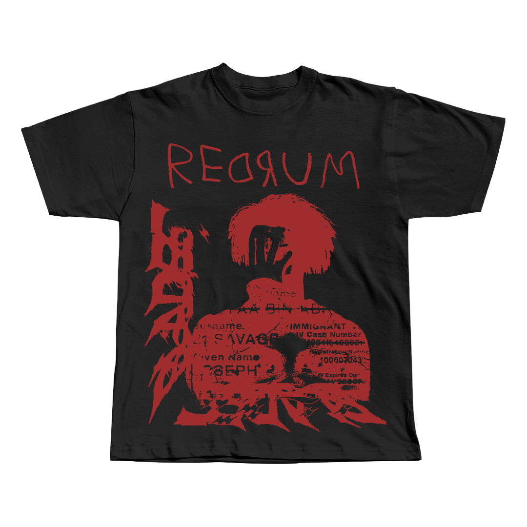 Redrum 21 Savage black oversized streetwear tee by Pink Matter