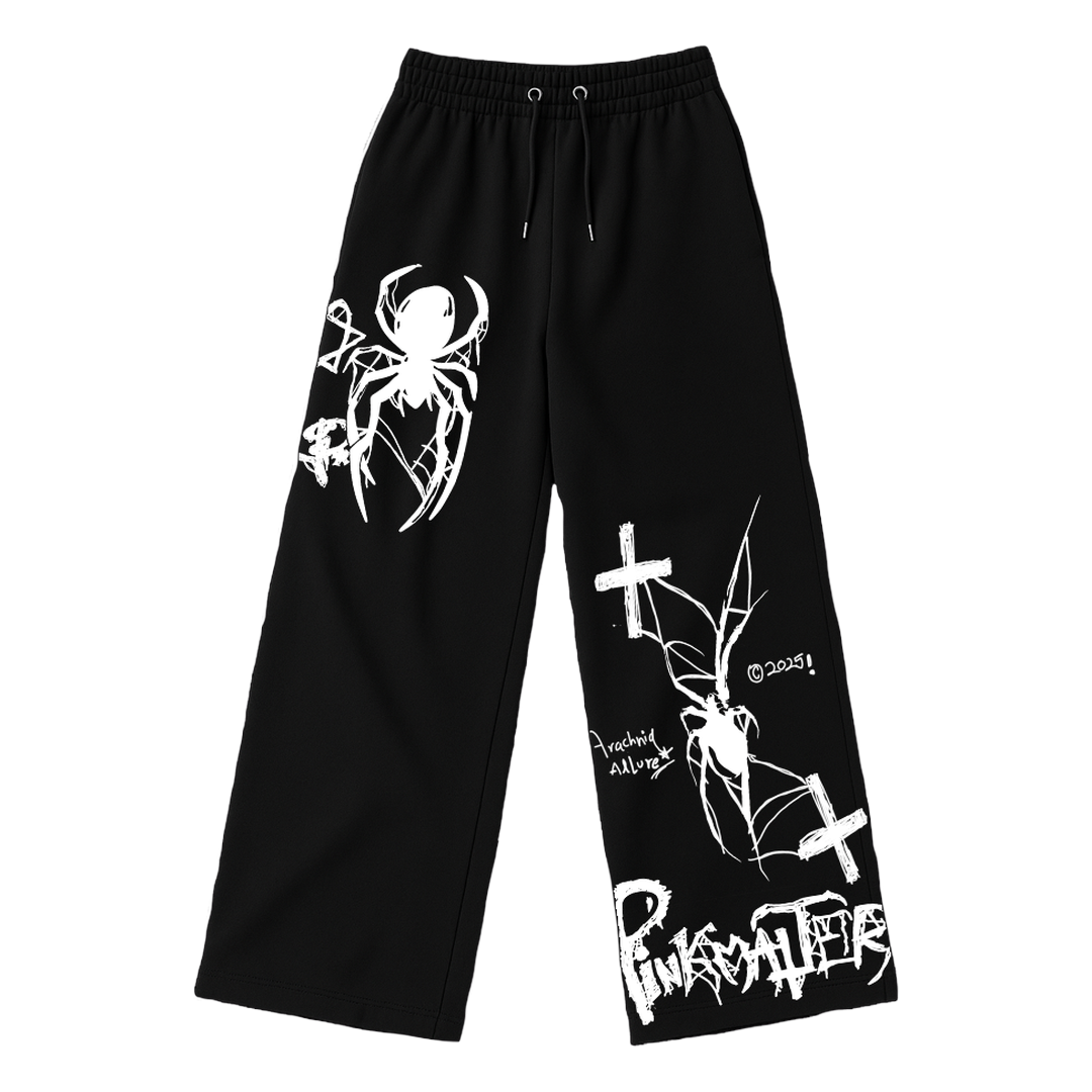 Arachnid baggy pants black streetwear by Pink Matter