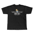 Graduation Kanye West black oversized streetwear tee front view by Pink Matter