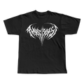 Narcissist V1 Playboi Carti black oversized streetwear tee front view by Pink Matter