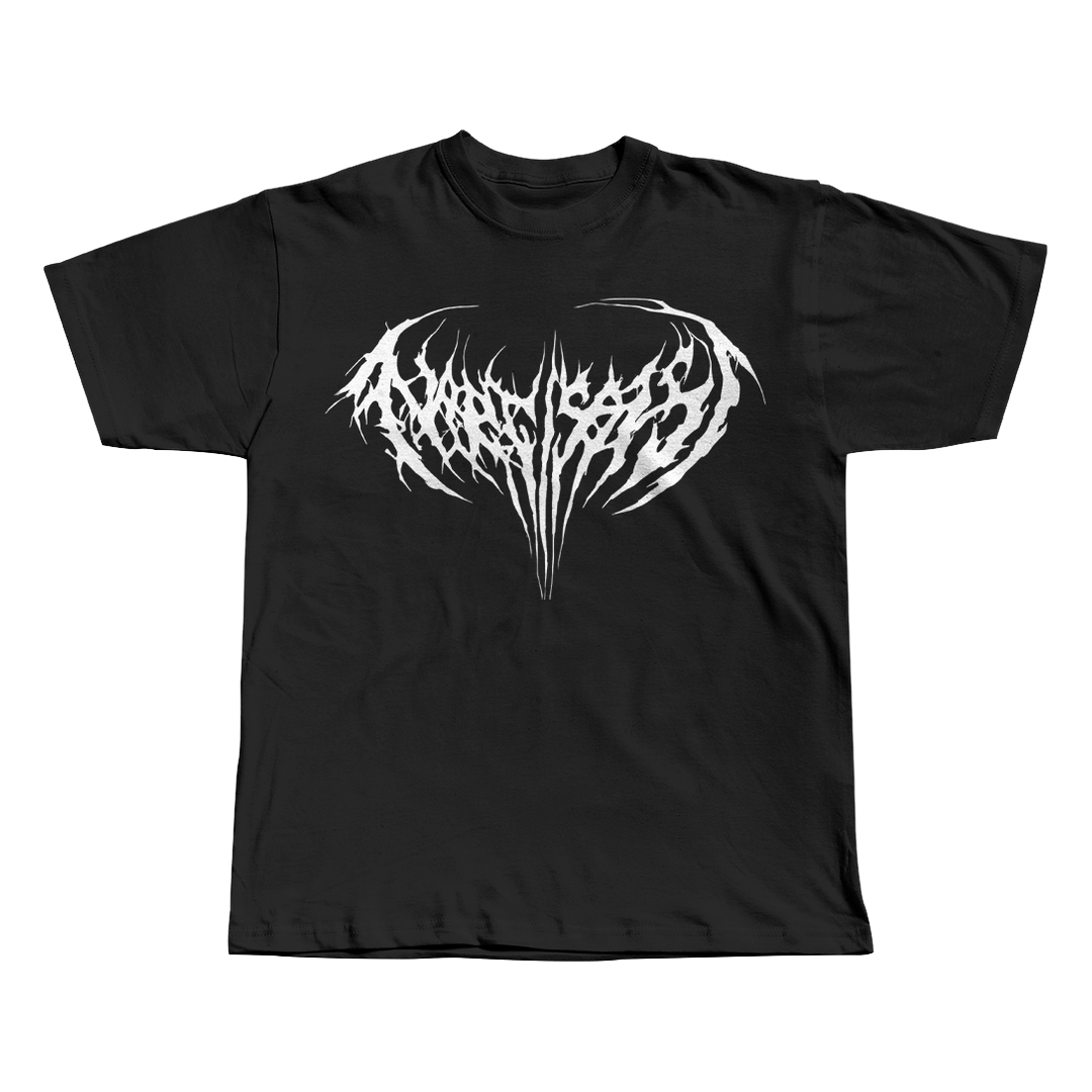 Narcissist V1 Playboi Carti black oversized streetwear tee front view by Pink Matter