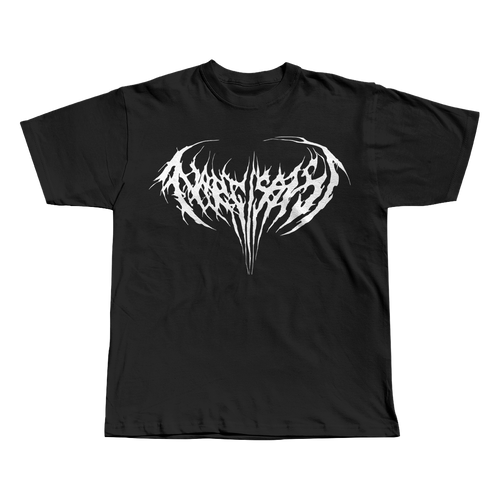 Narcissist V1 Playboi Carti black oversized streetwear tee front view by Pink Matter