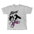 Lil Uzi Vert cartoon black oversized streetwear tee front view by Pink Matter