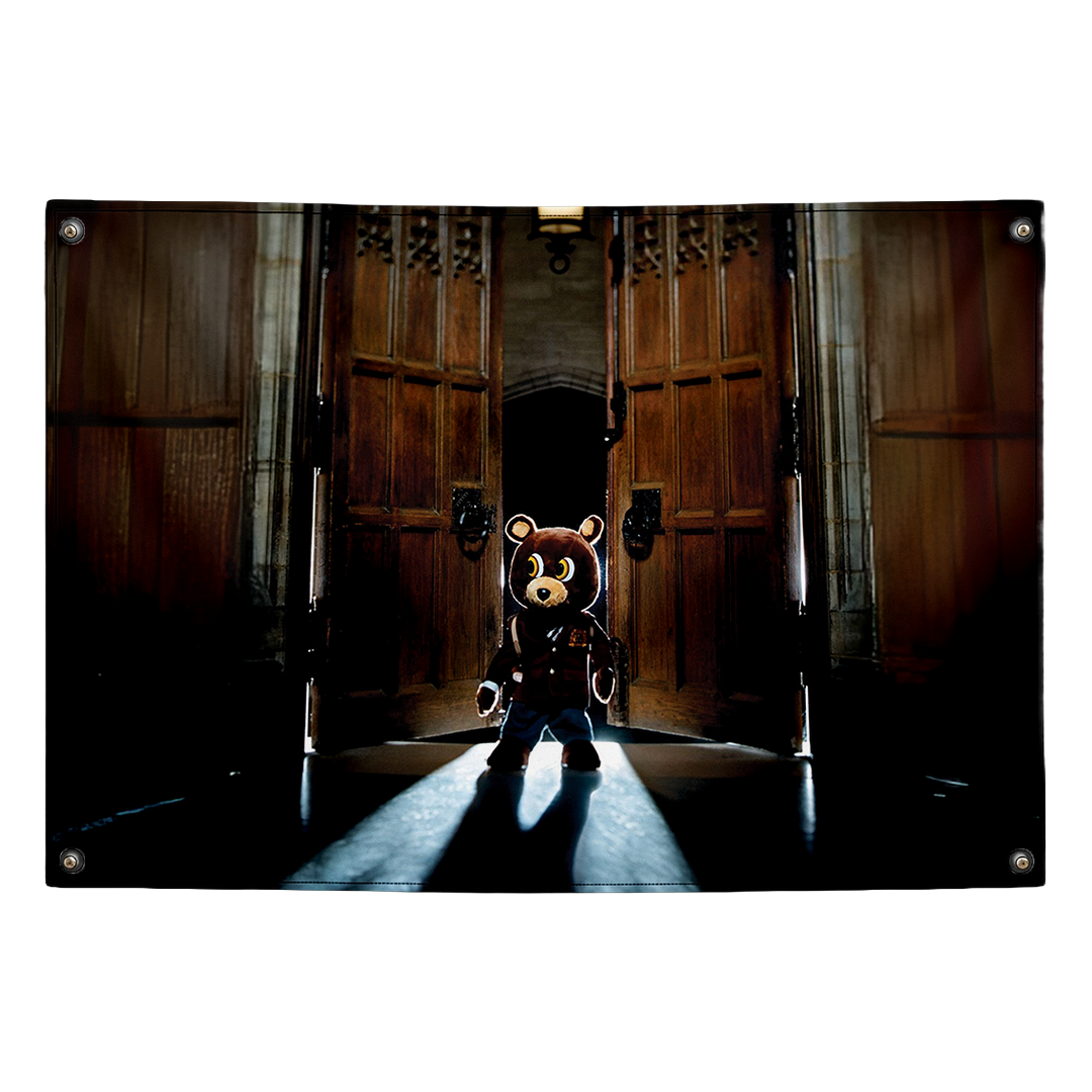 Late Registration Kanye West tapestry wall flag by Pink Matter