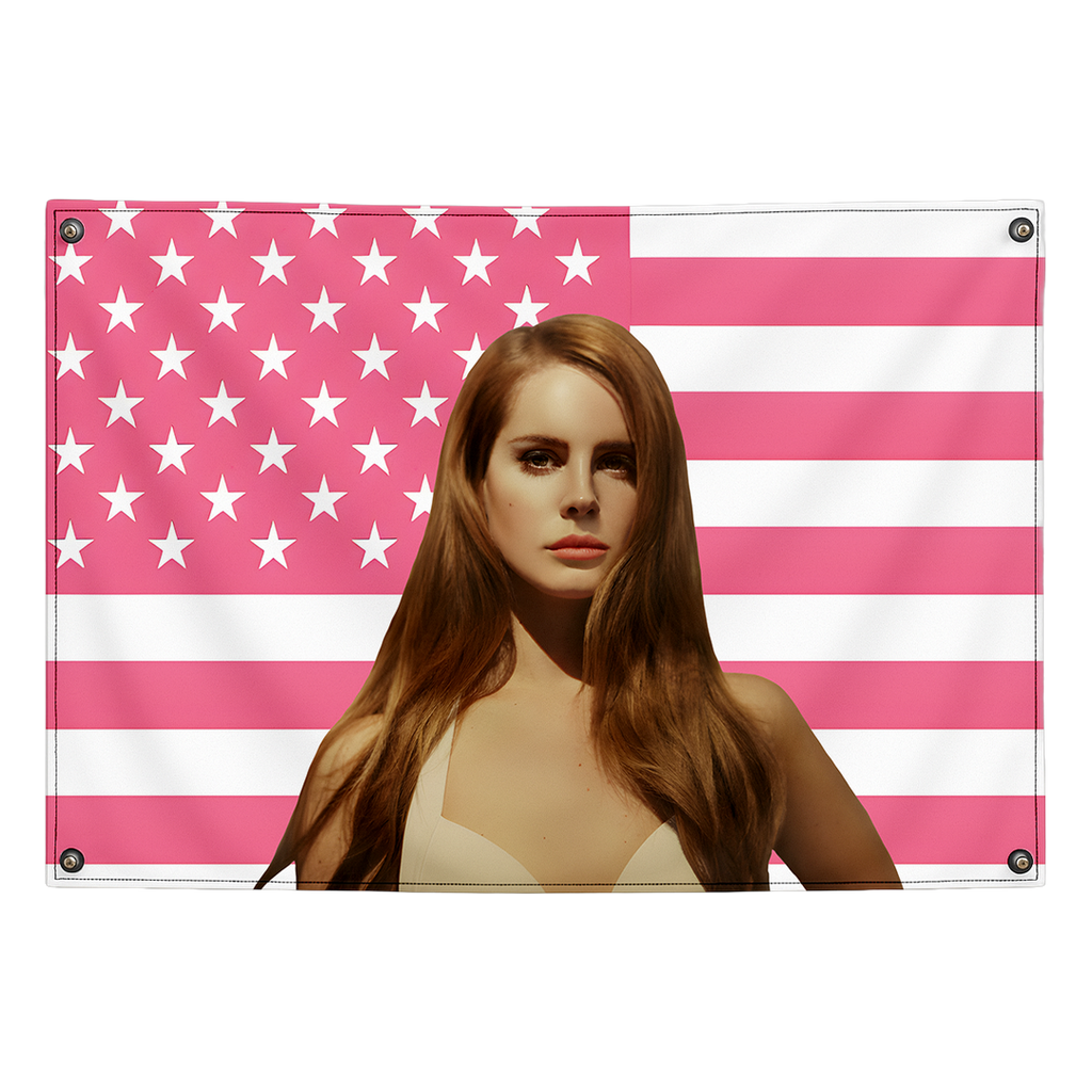 Lana Del Rey American tapestry wall flag by Pink Matter