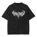 Narcissist acid washed vintage oversized streetwear tee front view by Pink Matter