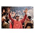 Kanye West tapestry wall flag by Pink Matter