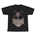 Utopia Travis Scott black oversized streetwear tee back view by Pink Matter