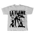 La Flame Travis Scott white oversized streetwear tee by Pink Matter