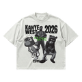 Kanye West India Tour oversized streetwear tee front view by Pink Matter