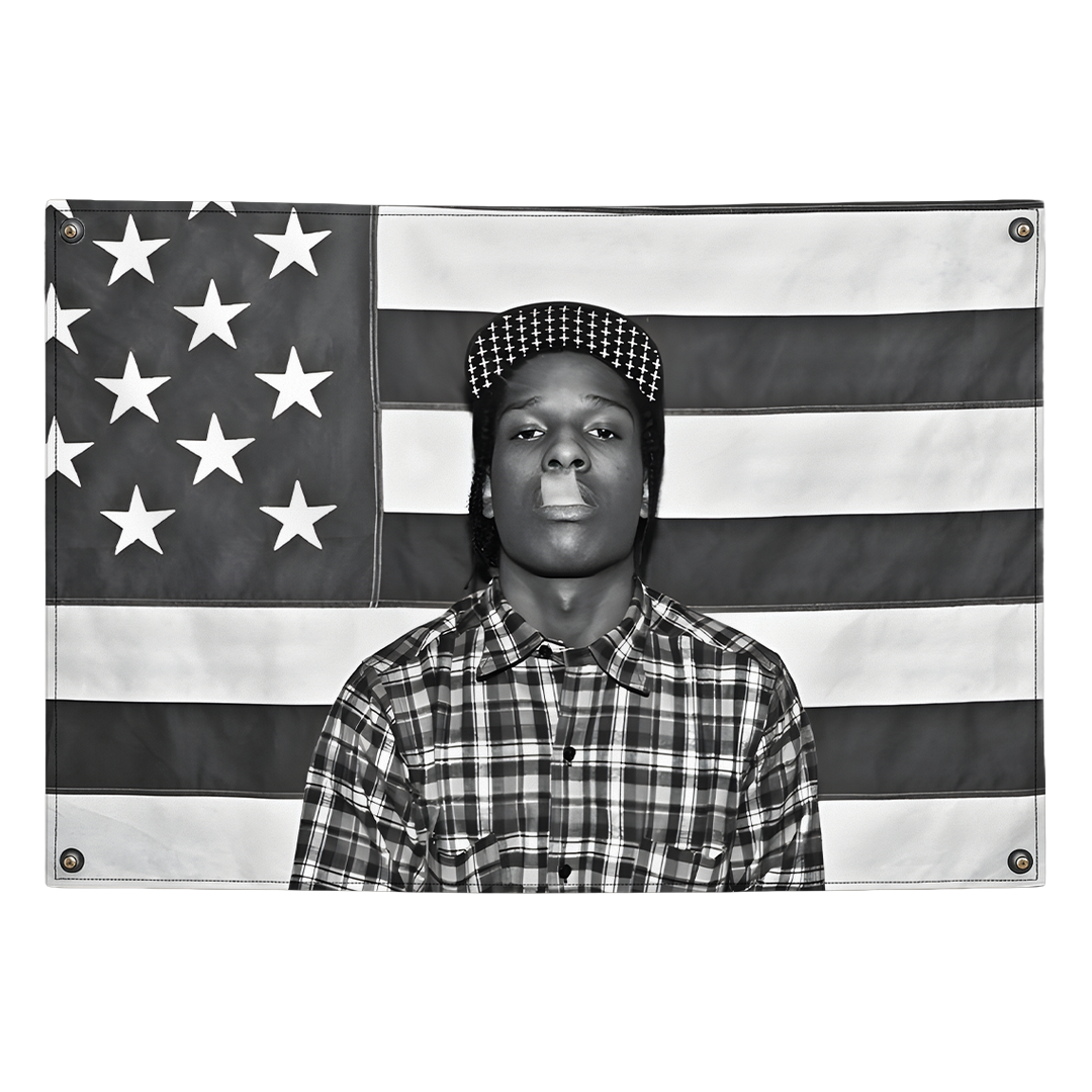 ASAP Rocky tapestry wall flag by Pink Matter