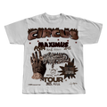 Circus Maximus Travis Scott white oversized streetwear tee by Pink Matter