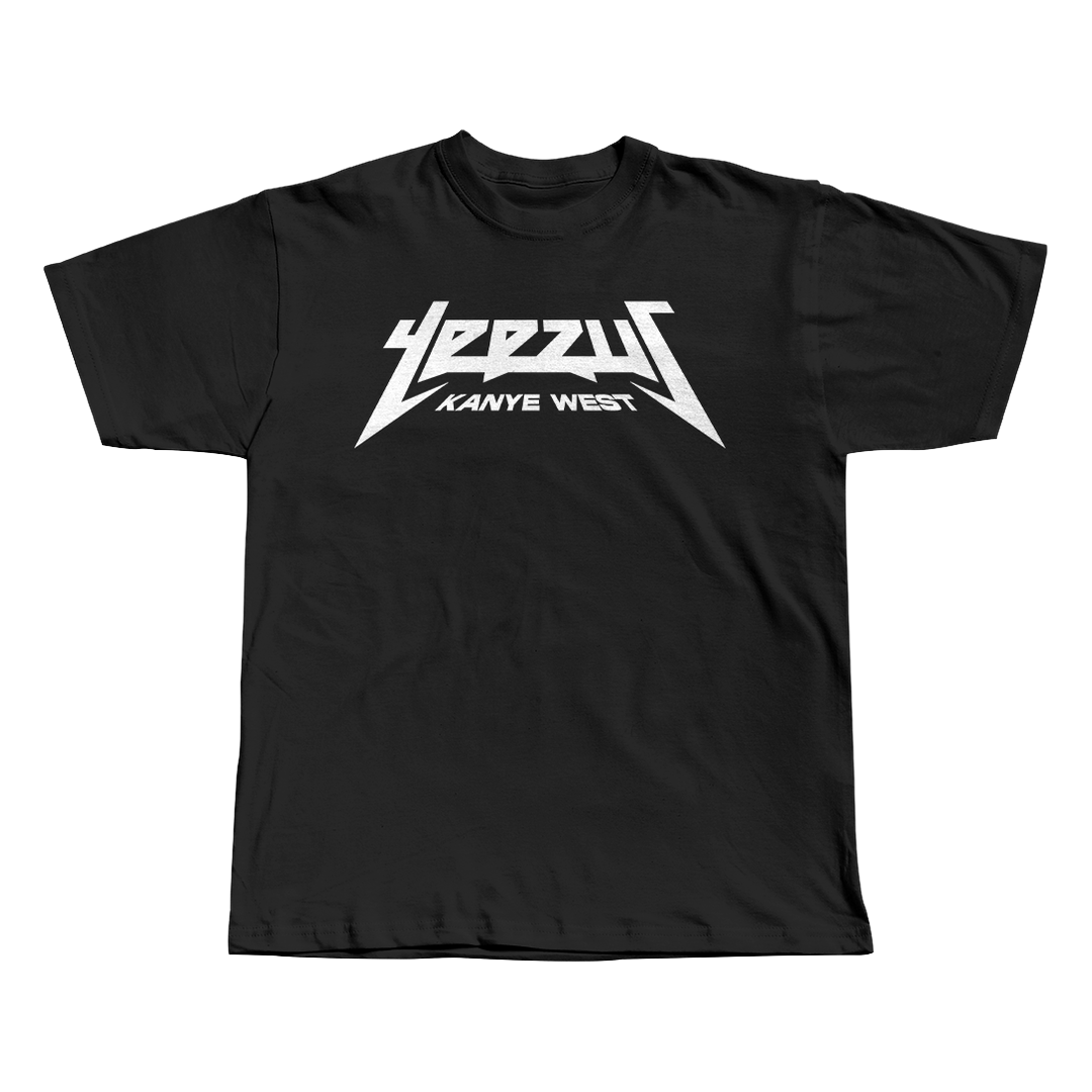 Yeezus Kanye West black oversized streetwear tee back view by Pink Matter