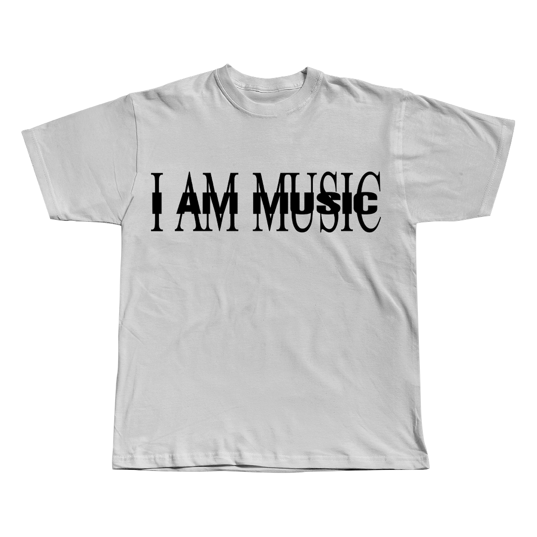 I Am Music Playboi Carti white oversized streetwear tee by Pink Matter