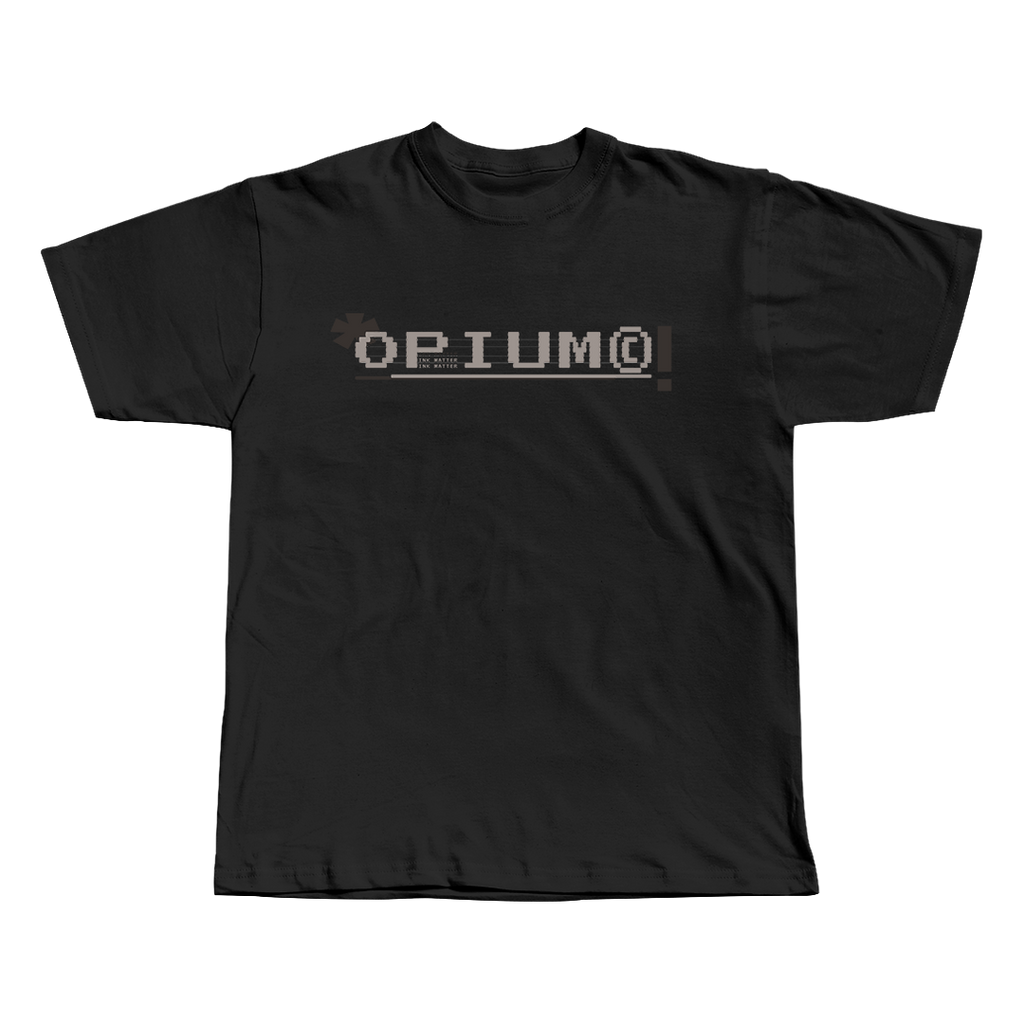 Opium oversized streetwear tee front view by Pink Matter