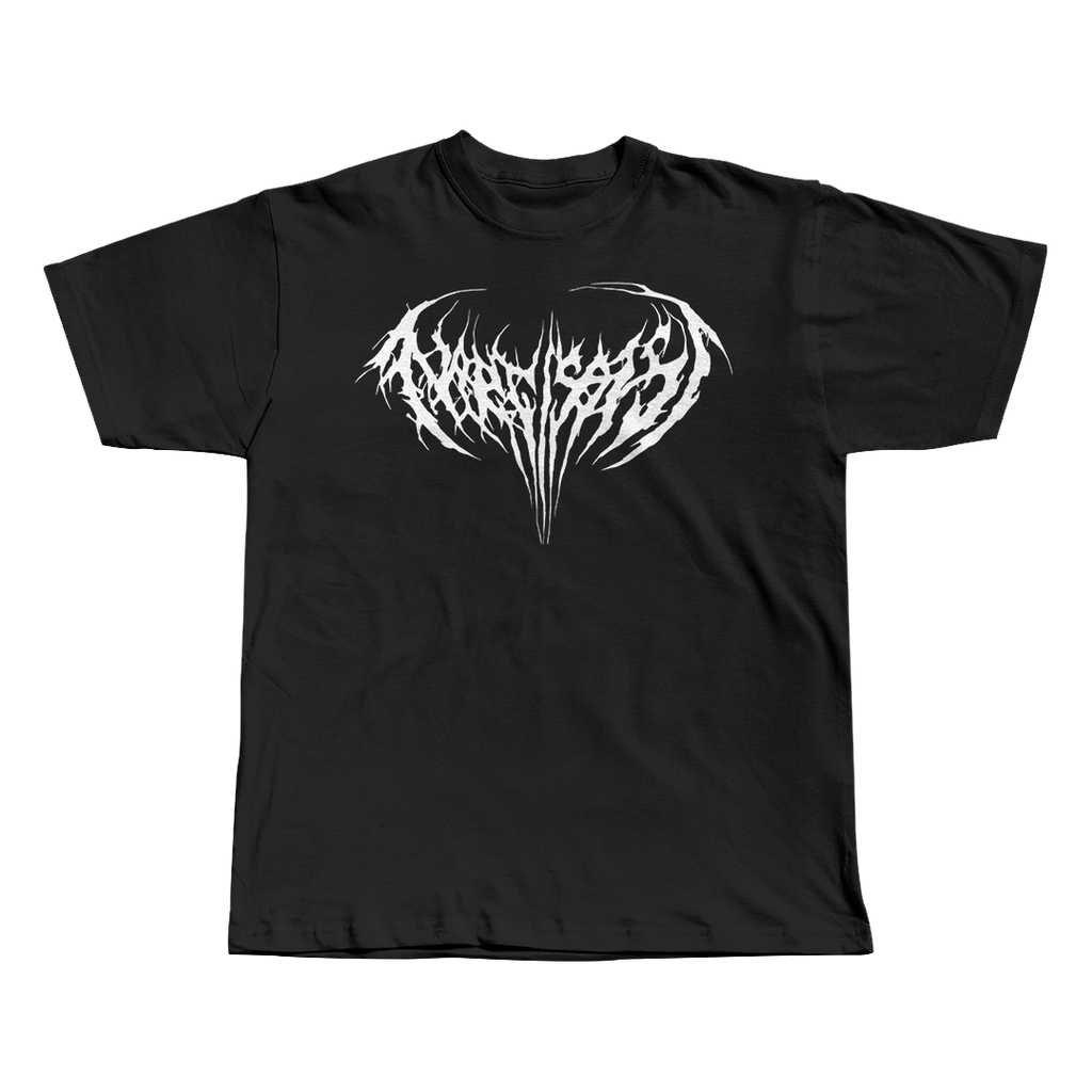 Narcissist V2 Playboi Carti black oversized streetwear tee front view by Pink Matter