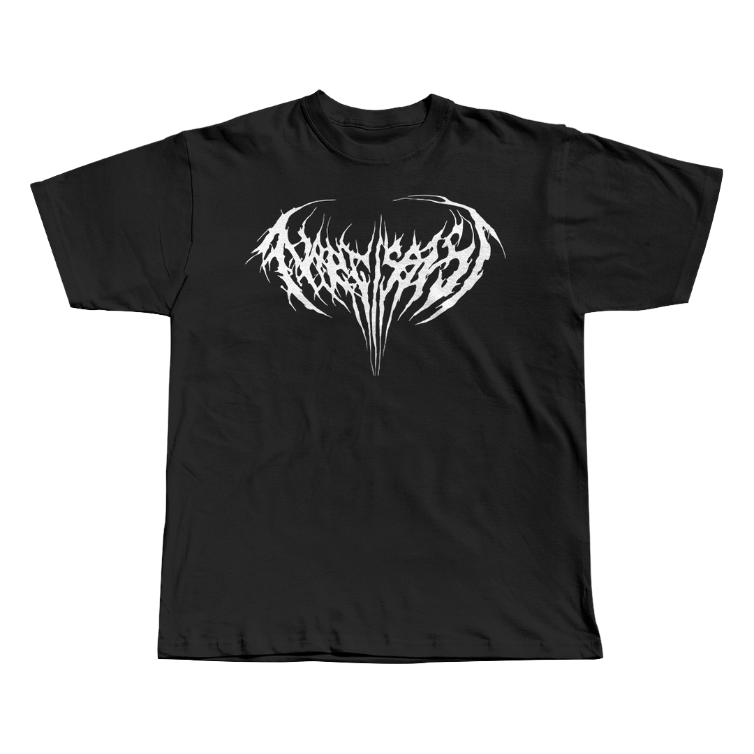 Narcissist V2 Playboi Carti black oversized streetwear tee front view by Pink Matter