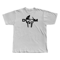 MF DOOM white oversized streetwear tee front view by Pink Matter