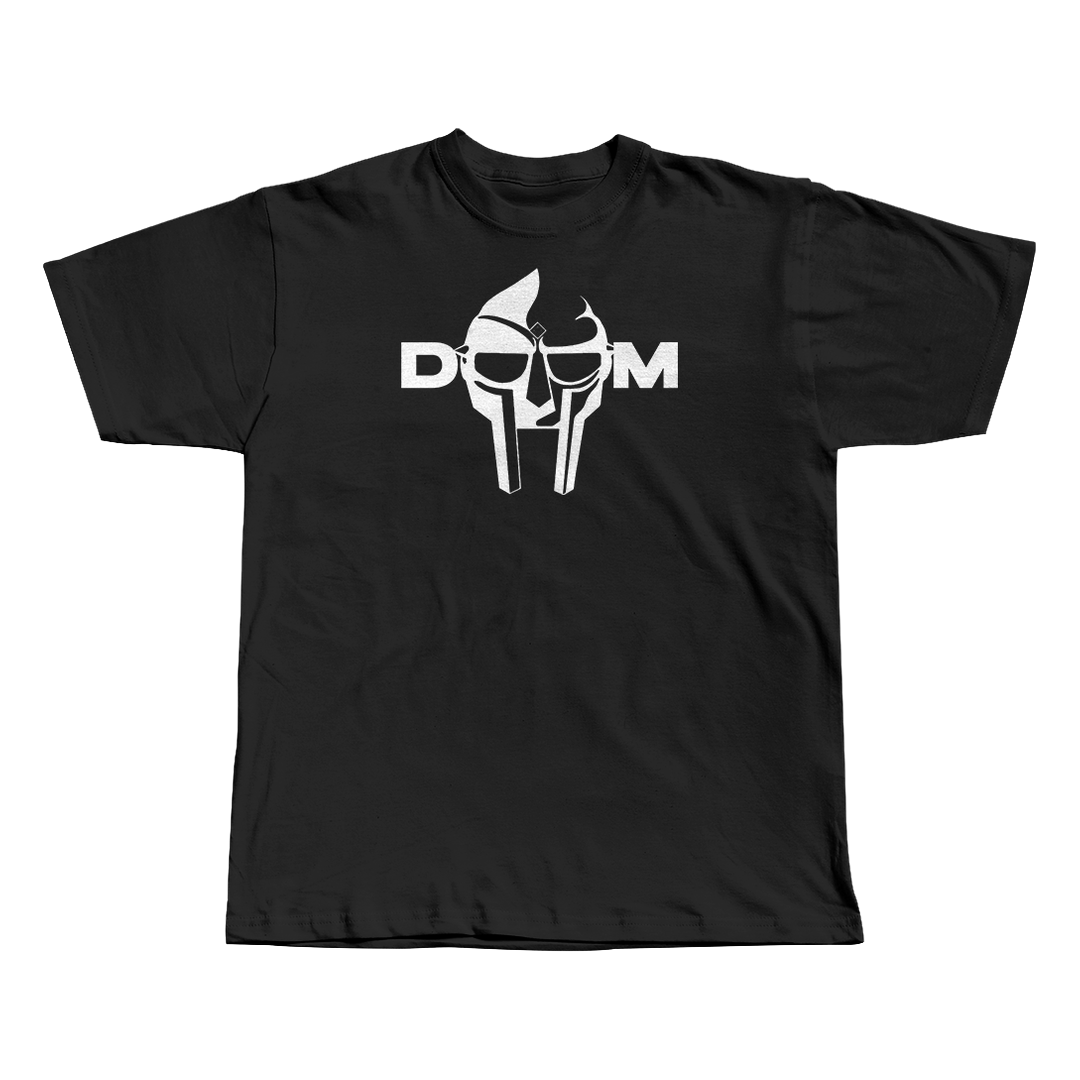 MF DOOM black oversized streetwear tee front view by Pink Matter