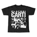 Playboi Carti black oversized streetwear tee back view by Pink Matter