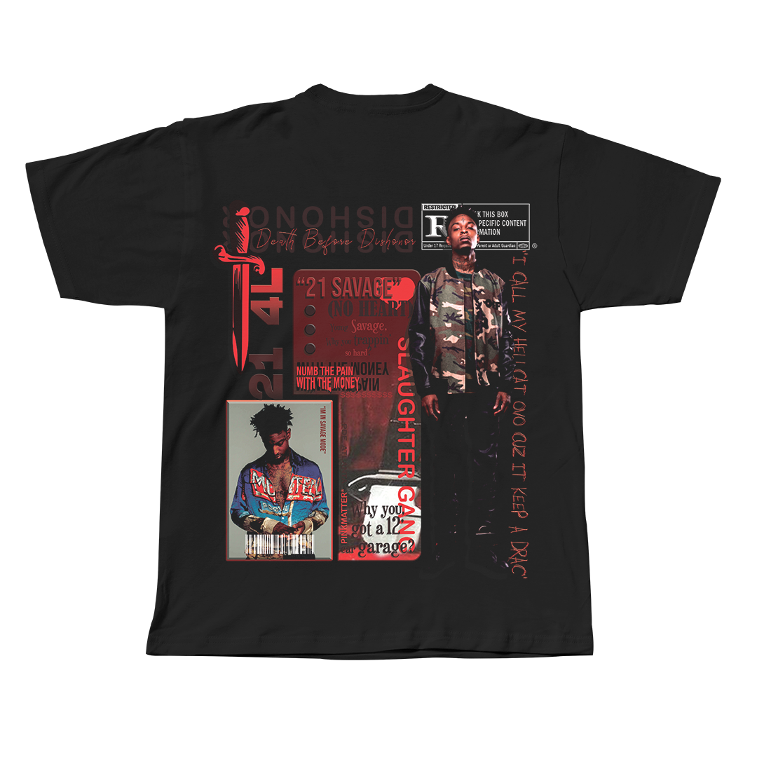 21 SAVAGE TEE - Pink Matter