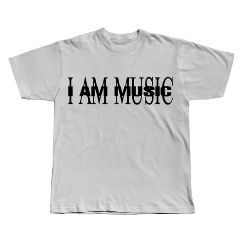 I Am Music Playboi Carti white oversized streetwear tee by Pink Matter