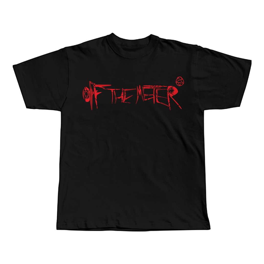 More Chaos Ken Carson black oversized streetwear tee front view by Pink Matter