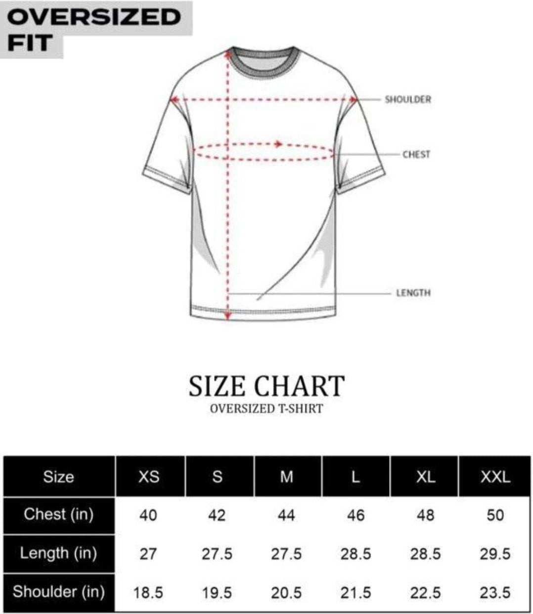 Size Chart Pink Matter