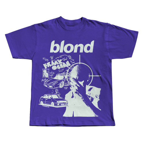 Blonde V2 Frank Ocean blue oversized streetwear tee by Pink Matter