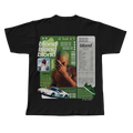 Blonde Frank Ocean black oversized streetwear tee front view by Pink Matter
