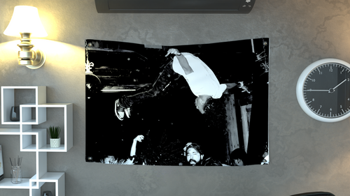 Die Lit Playboi Carti wall flag detail by Pink Matter