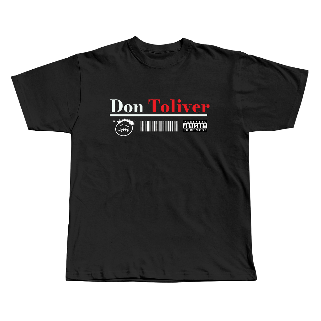 Don Toliver black oversized streetwear tee front view by Pink Matter