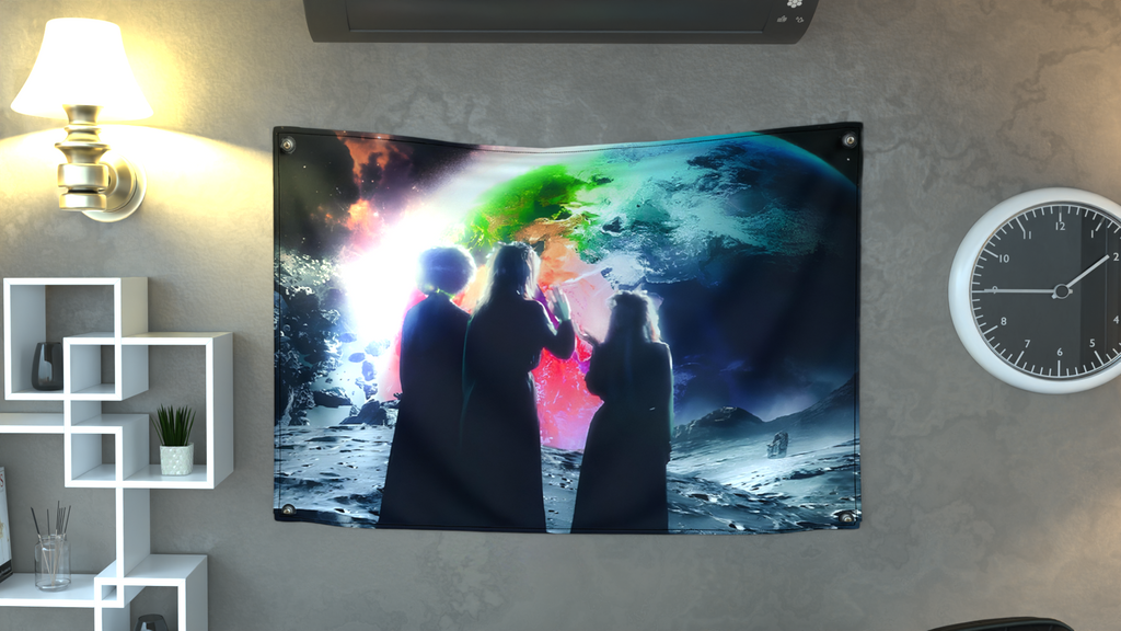 Eternal Atake Lil Uzi Vert wall flag detail by Pink Matter