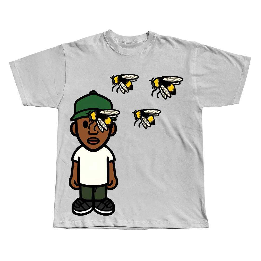 Flower Boy Tyler The Creator black oversized streetwear tee by Pink Matter