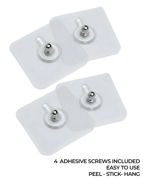 Pink Matter wall flag mounting hooks and adhesive screws