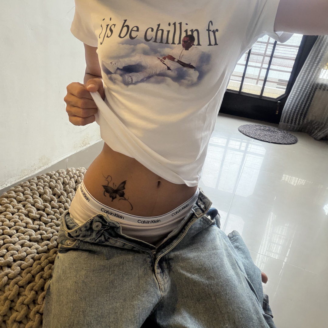 I Js Be Chilling Fr Baby Tee