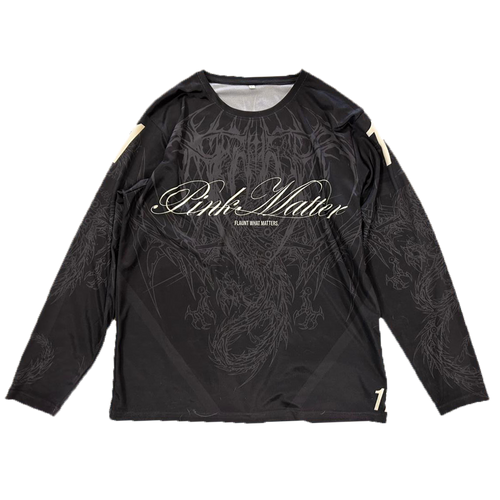 Black Sigilion sporty jersey back view by Pink Matter