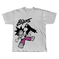 Lil Uzi Vert cartoon black oversized streetwear tee front view by Pink Matter