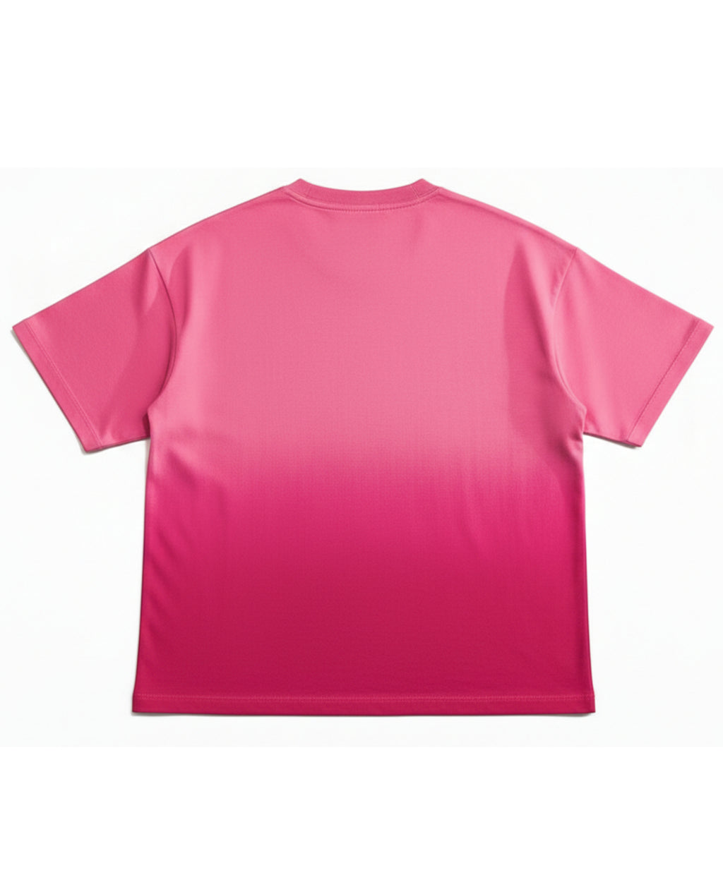 Pink Sunfade Ombré Wash Boxy Fit T-shirt Back Design