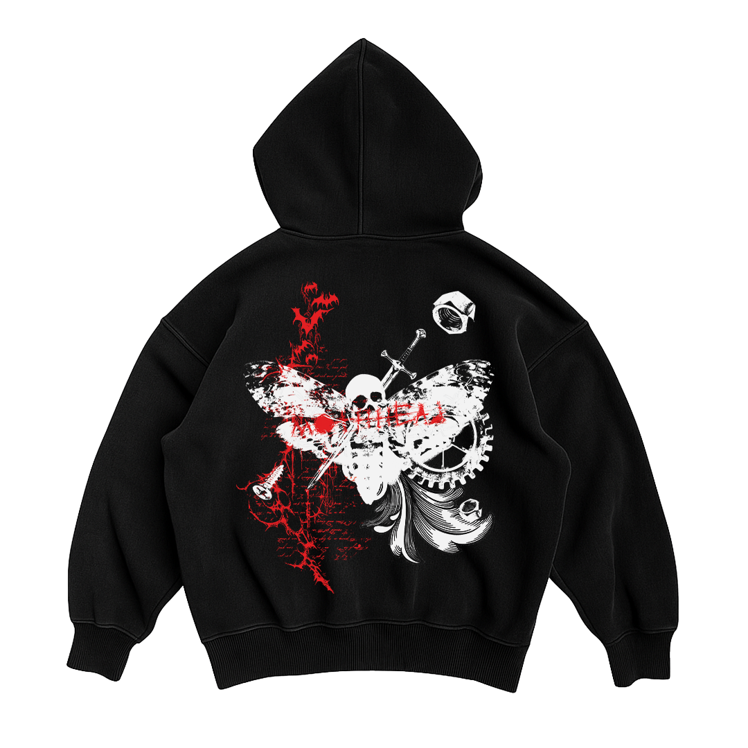 MOTHHEAD HOODIE - Pink Matter