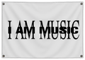 I AM MUSIC Flag - Pink Matter