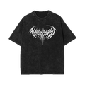 Narcissist acid washed vintage oversized streetwear tee front view by Pink Matter