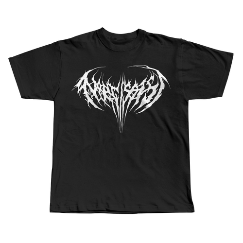 Narcissist V1 Playboi Carti black oversized streetwear tee front view by Pink Matter