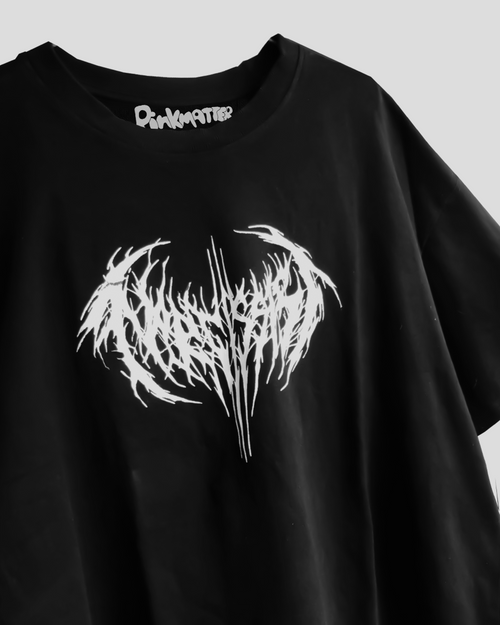 Narcissist V3 Playboi Carti black oversized tee back view by Pink Matter