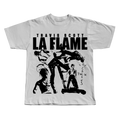 La Flame Travis Scott white oversized streetwear tee by Pink Matter