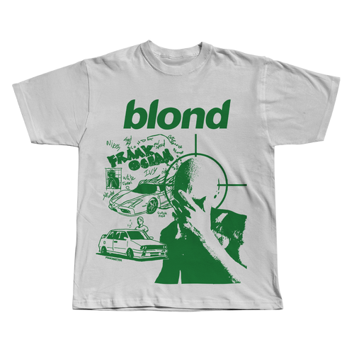 Blonde V2 Frank Ocean white oversized streetwear tee by Pink Matter